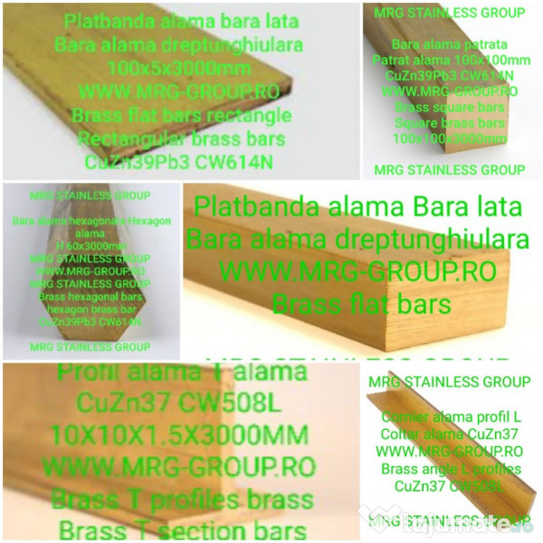 Bara alama hexagonala 38mm hexagon alama CuZn39Pb3 CW614N 