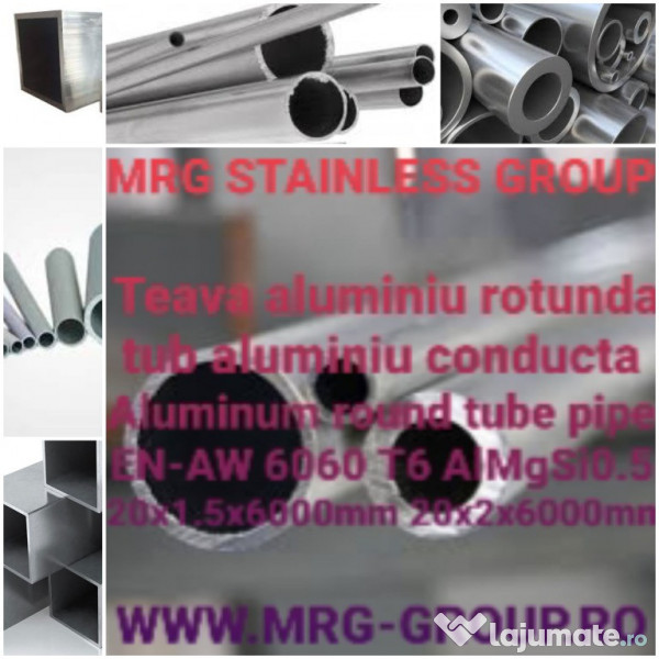 Teava aluminiu rotunda 20mm tub aluminiu alama cupru inox 