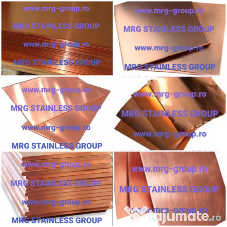 Tabla cupru alimentar 4x1000x2000 foaie coala aluminiu inox 