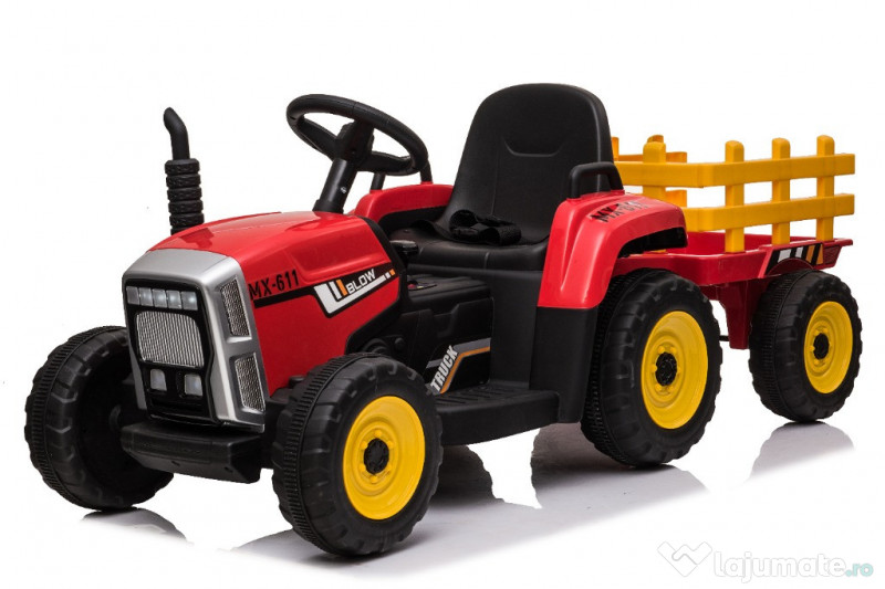 Tractoras electric Kinderauto BJ611 2x 30W 12V cu RC, BT