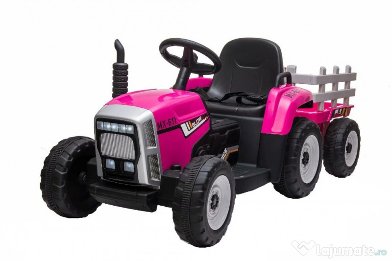 Tractoras electric Kinderauto BJ611 2x 30W 12V cu RC, BT
