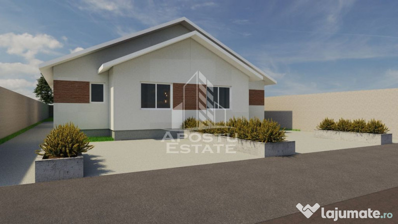 Duplex cu 3 camere si 2 bai, teren 391 mp, Mosnita noua