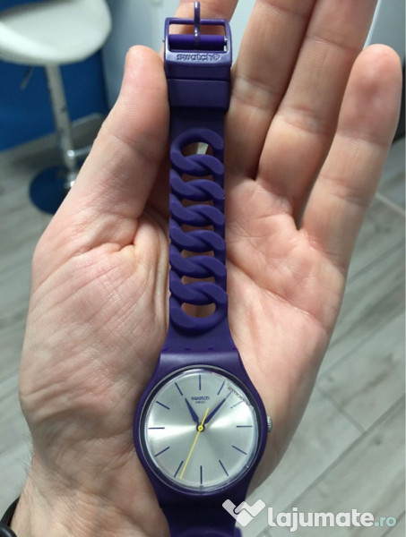 Ceas dama SWATCH nou, GV127, mov, rezistent la apa 