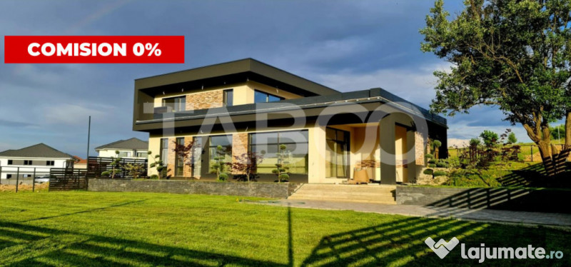 Casa moderna de inchiriat 5 camere cu teren si piscina Cisna