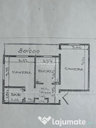 De vânzare: Apartament 2 camere decomandat – Moara de Foc