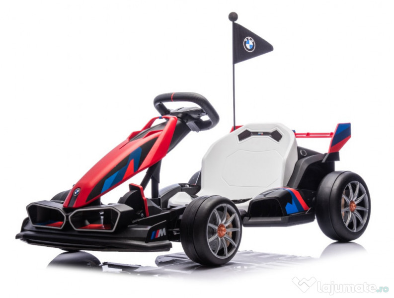 Kart electric cu sasiu ajustabil, pentru copii, BMW Motosport 2x 250W 
