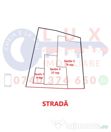 ID 6146 – DE VÂNZARE 3 spații comerciale și teren 