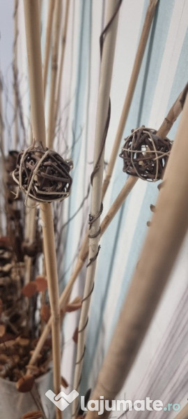 Vaza Sticla & Flori Decorative 