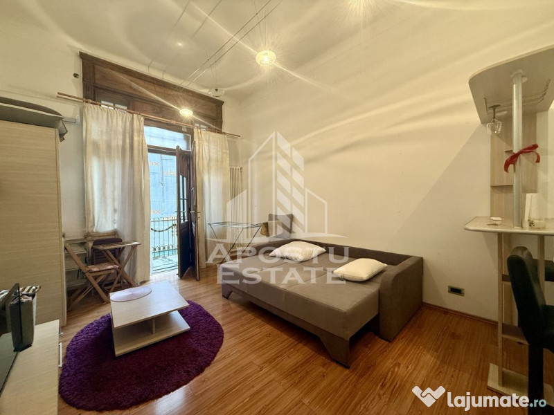 Apartament o camera, 30mp, balcon deschis, Ultracentral 