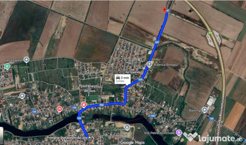 Teren intravilan cu acces direct la DJ 200 și A0 | 6.118 mp