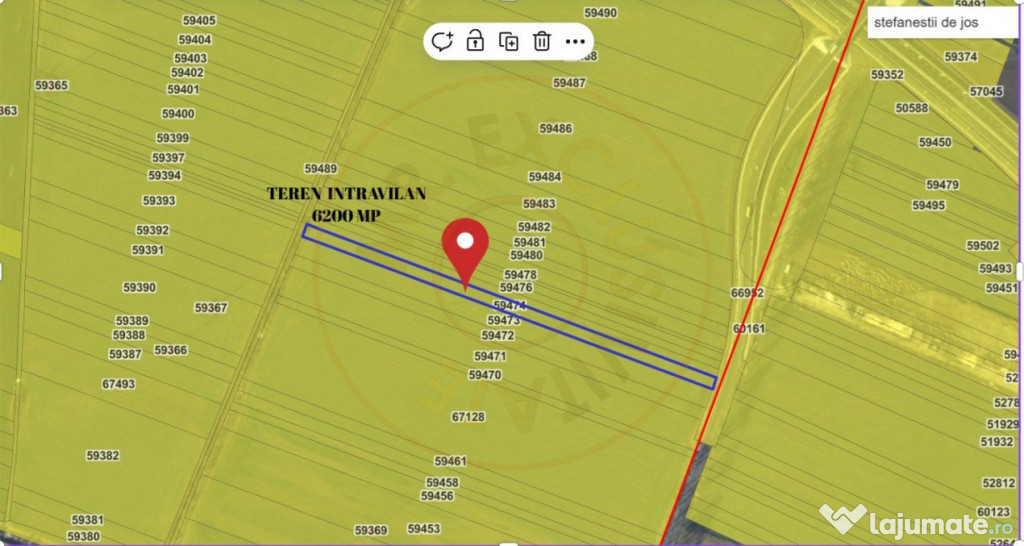 Teren intravilan cu acces direct la DJ 200 și A0 | 6.118 mp