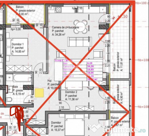 Oferta imbatabila apartament cu 3 camere zona Baza Sportiva