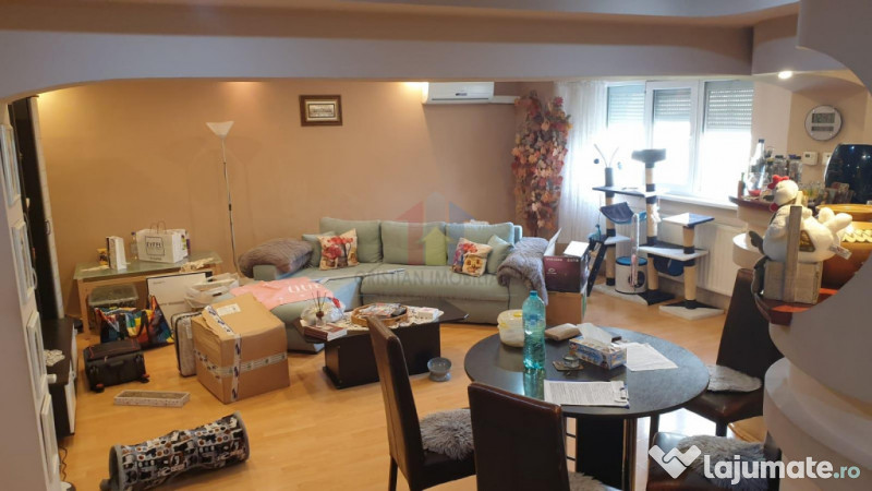 3 camere etaj 1, 2 balcoane, Mobilat si Utilat, decomandat, 
