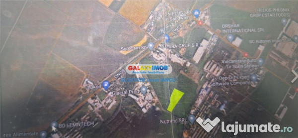 Teren 33500 m.p.PUZ Aprobat Industrial - Servicii - Hale 