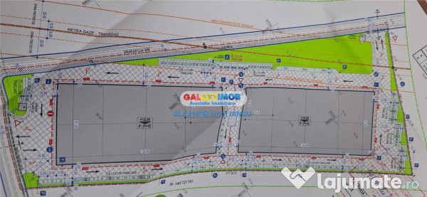 Teren 33500 m.p.PUZ Aprobat Industrial - Servicii - Hale 