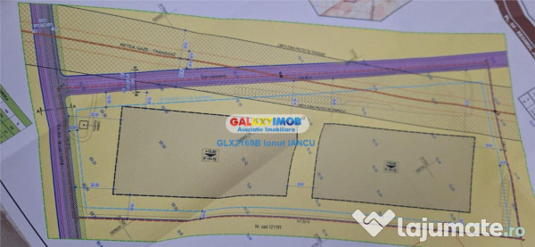 Teren 33500 m.p.PUZ Aprobat Industrial - Servicii - Hale 
