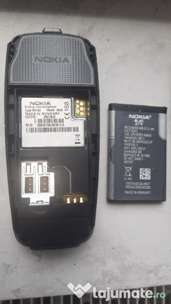 Nokia 2600_RH-59_Display Alb-Negru+Incarcator Mufa Groasa_Cod Vodafone 