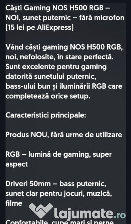 Căști iluminare și cu microfon 