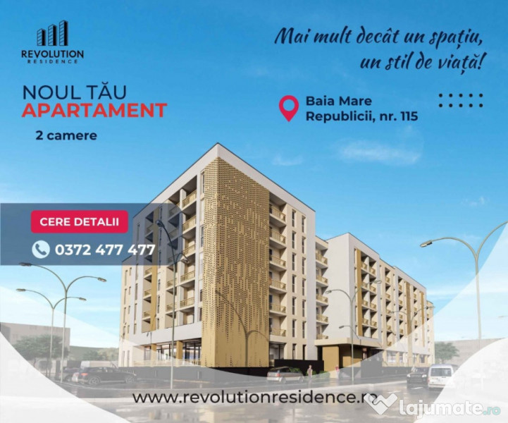 NEW! Apartamente 2 camere - Republicii 115, Baia Mare. 