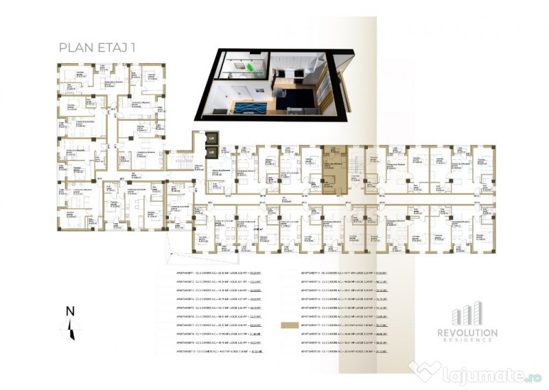 NEW! Apartamente 2 camere - Republicii 115, Baia Mare. 