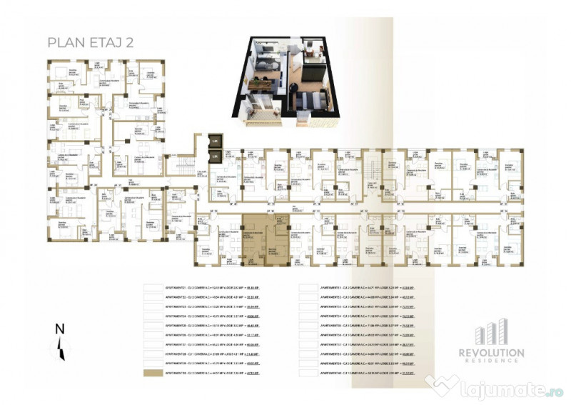 NEW! Apartamente 2 camere - Republicii 115, Baia Mare. 