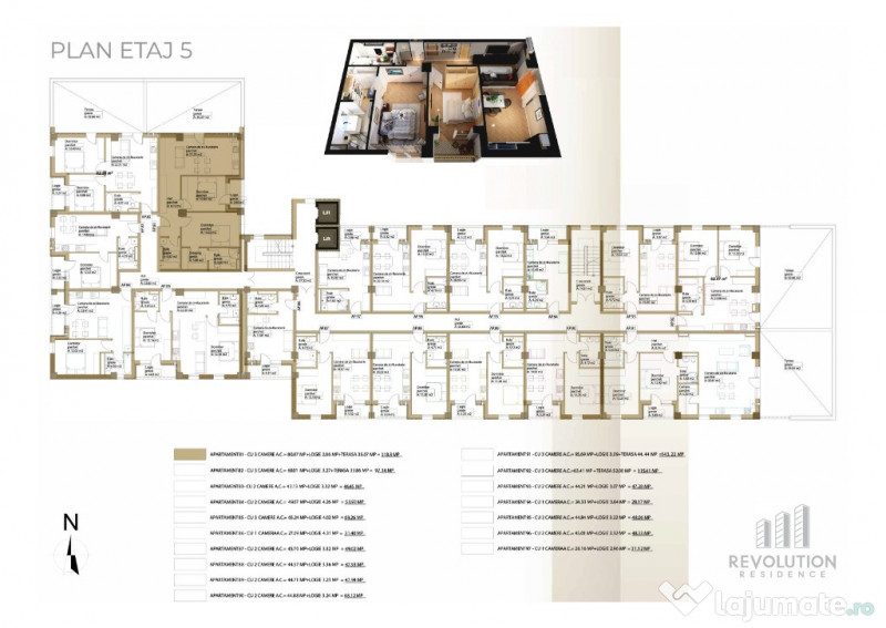 NEW! Apartamente 2 camere - Republicii 115, Baia Mare. 