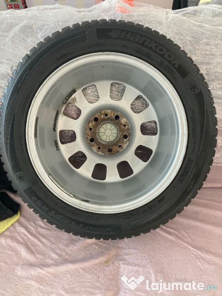 Set jante BMW 5x120 R16 + cauciucuri iarna Hankook foarte bune + cadou 