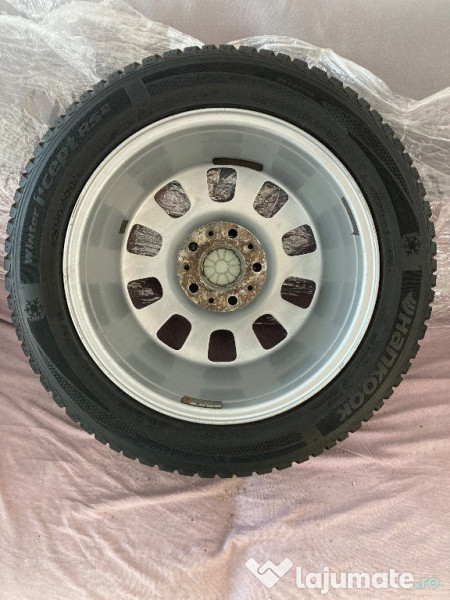 Set jante BMW 5x120 R16 + cauciucuri iarna Hankook foarte bune + cadou 