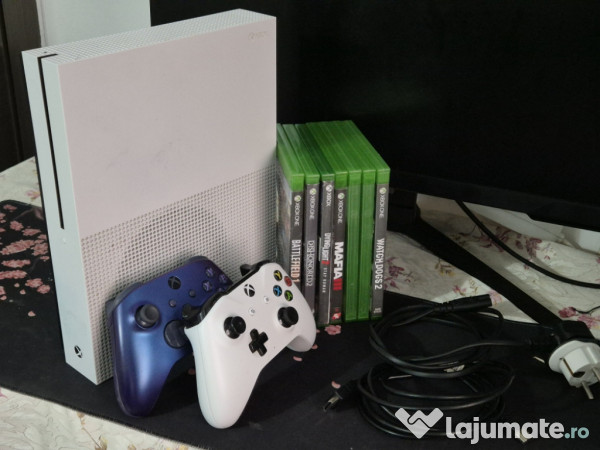 Xbox One S cu Jocuri + 2 Controllere 