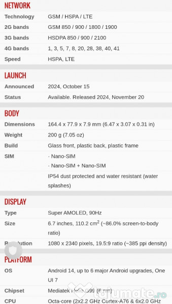 Telefon Samsung A16 Nou