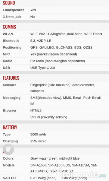 Telefon Samsung A16 Nou
