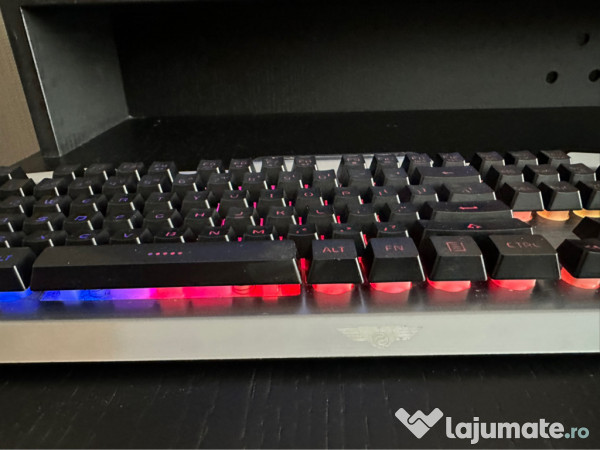 Tastatură gaming cu led - Black Silver 