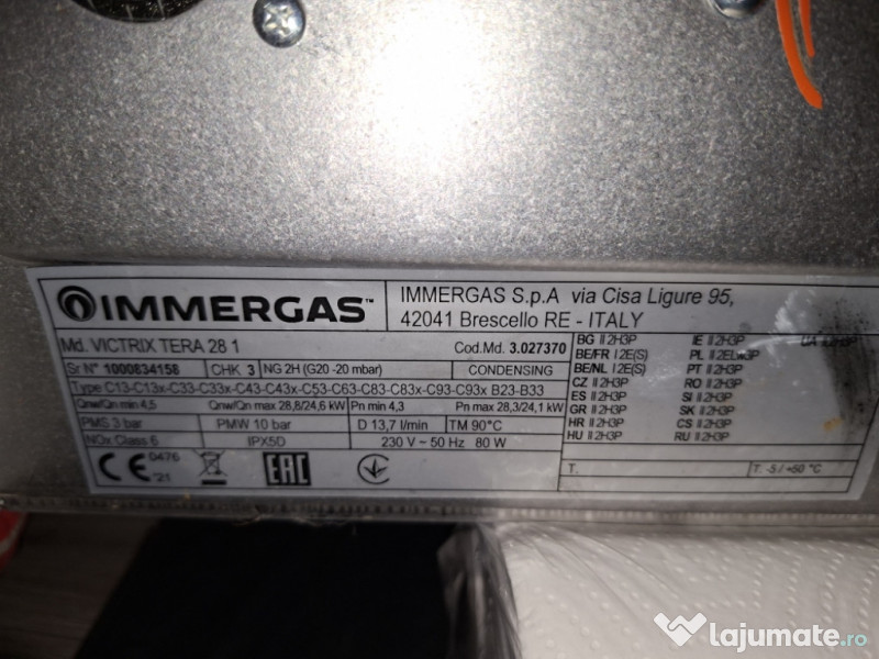 Centrală gaz Immergas Tera Victrix 