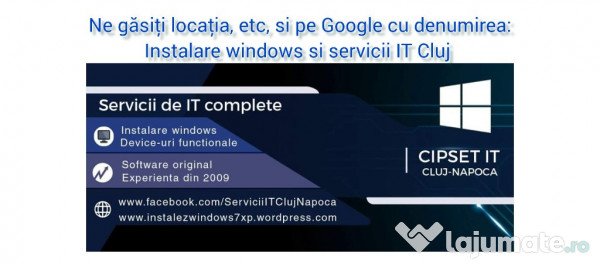 Instalare windows si servicii IT Cluj 
