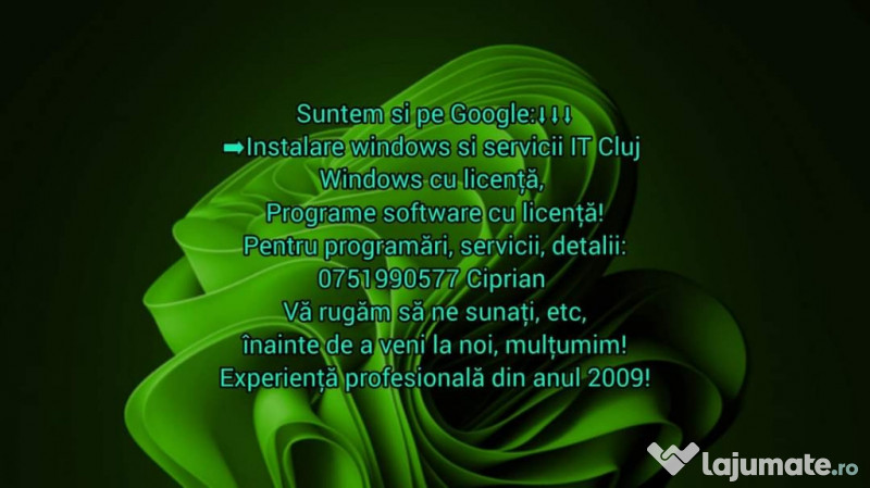 Instalare windows si servicii IT Cluj 