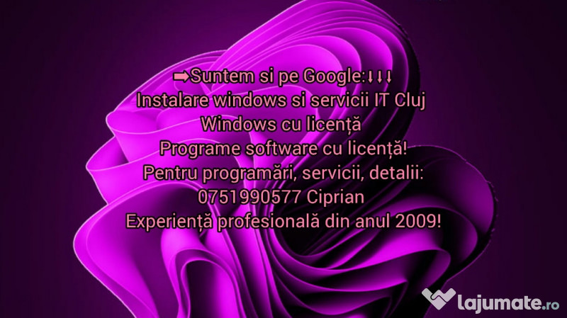 Instalare windows si servicii IT Cluj 