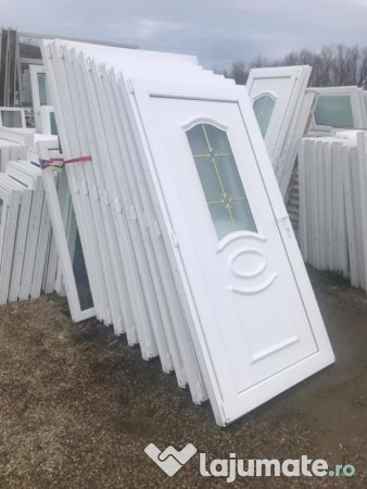 Usi termopan cu panel ornamental-vitraliu-pictata etc 