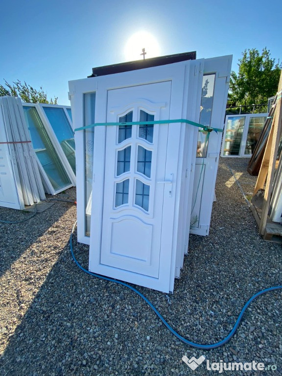 Usi termopan cu panel ornamental-vitraliu-pictata etc 