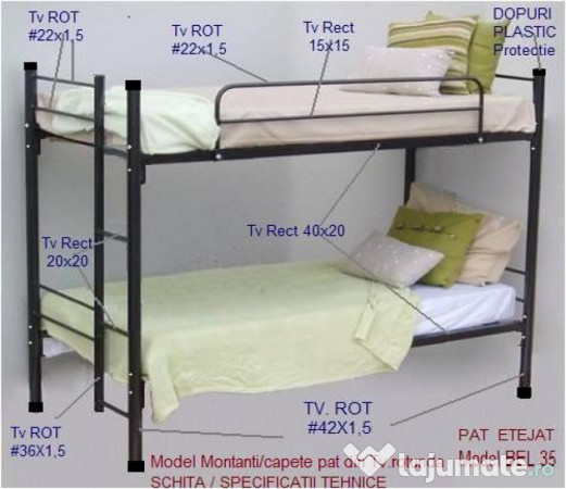 Paturi metalice suprapuse model BEL 35 