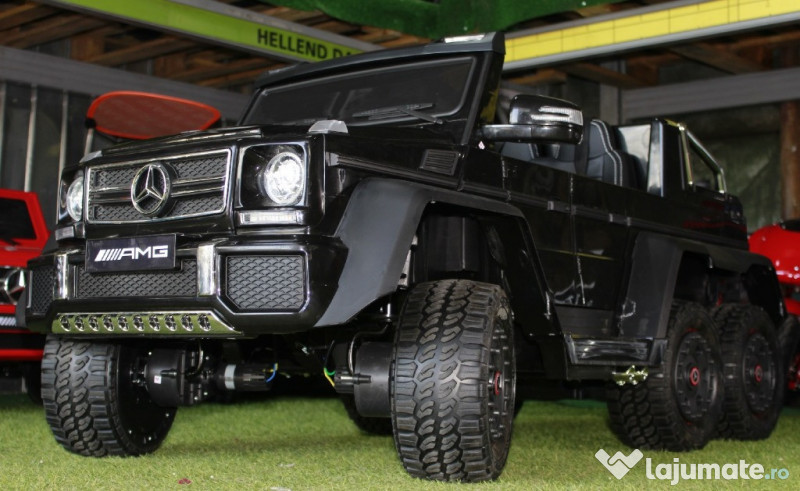 Masina Mercedes G63 6x6 cu Scaun tapitat + Scaun adulti