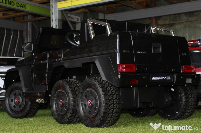 Masina Mercedes G63 6x6 cu Scaun tapitat + Scaun adulti