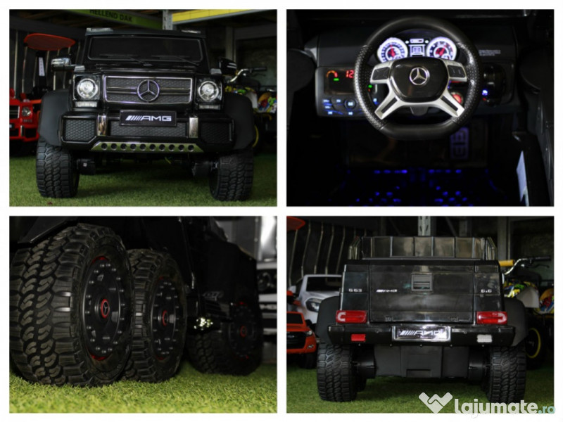 Masina Mercedes G63 6x6 cu Scaun tapitat + Scaun adulti