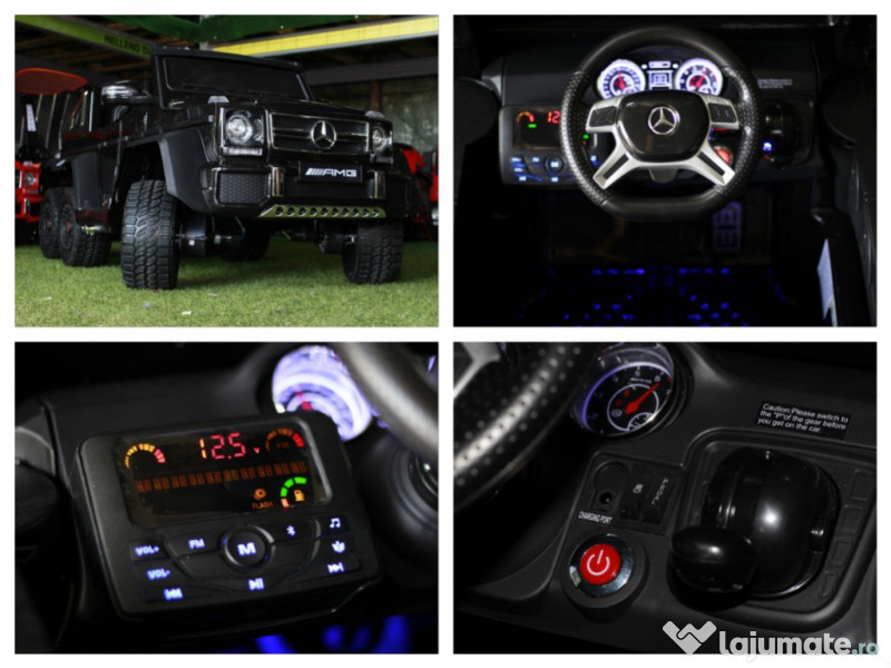 Masina Mercedes G63 6x6 cu Scaun tapitat + Scaun adulti