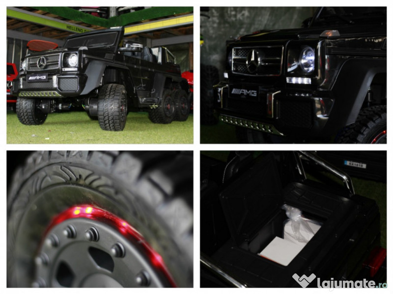 Masina Mercedes G63 6x6 cu Scaun tapitat + Scaun adulti