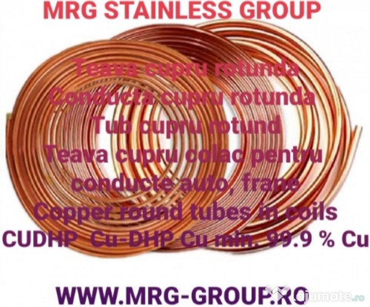 Tabla cupru Teava cupru Bara cupru alama bronz inox Sarma 