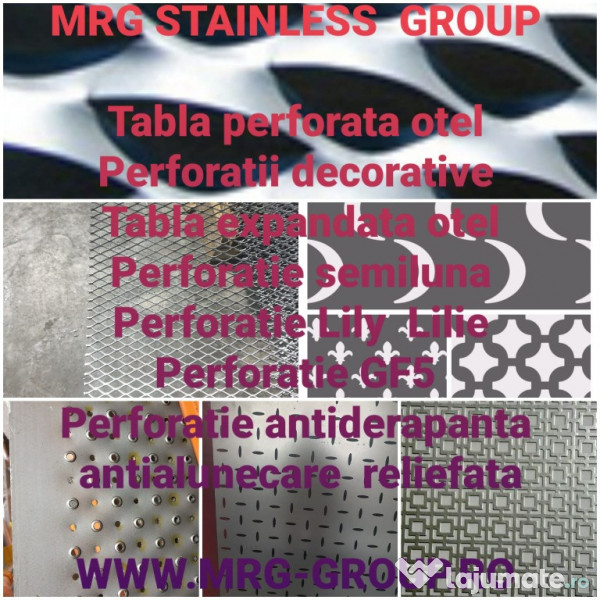 Tabla perforata gaurita sita expandata otel inox aluminiu 