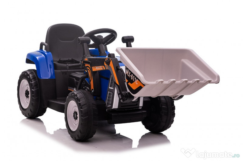 Excavator pentru copii BJ611C 70W 12V, cu pedala electrică 