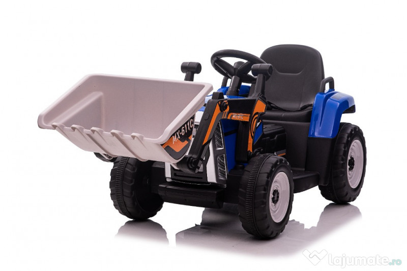 Excavator pentru copii BJ611C 70W 12V, cu pedala electrică 