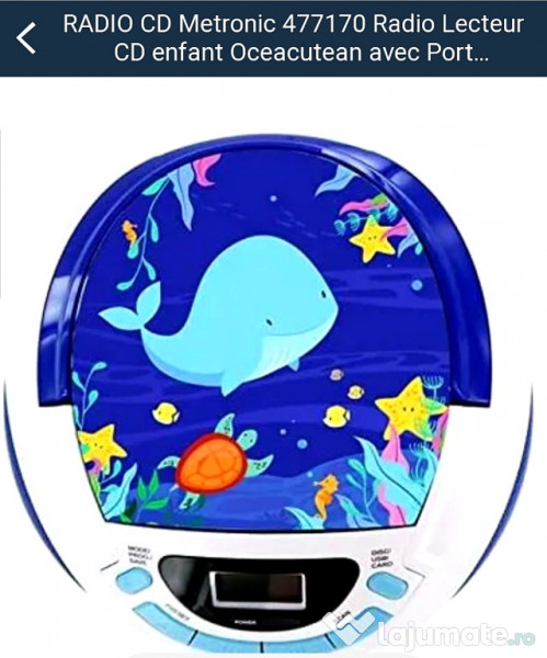 Radio cu USB si SD Card Pentru Copii cu Modele Animate 
