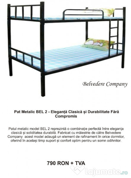 Paturi Metalice Etajate ideale pentru muncitori, hoteluri, pensiuni! 